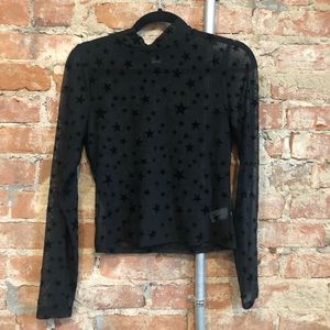Long sleeve sheer star shirt